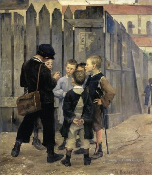 marie bashkirtseff la réunion 1884 enfant Peinture à l'huile